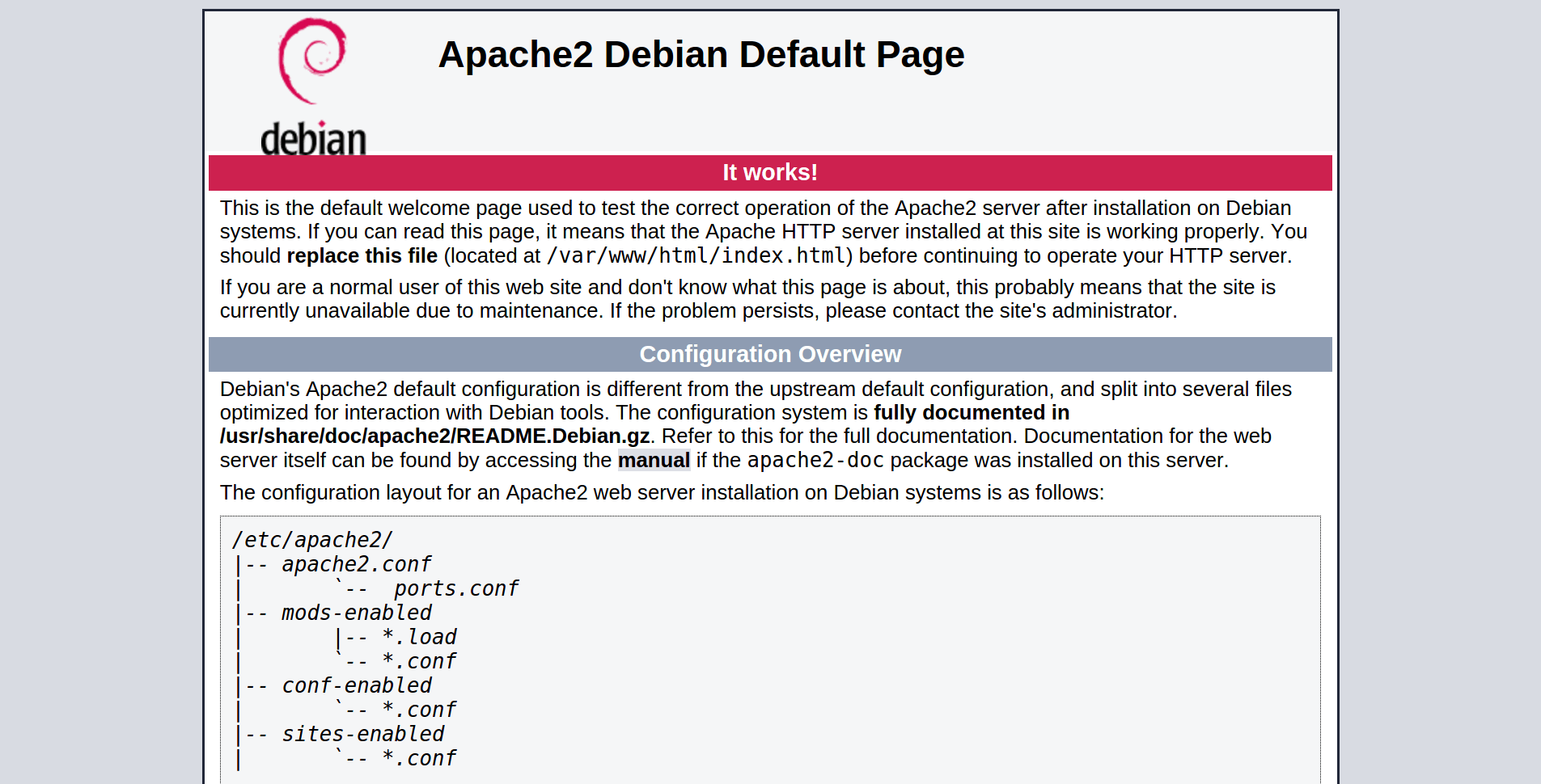 Apache2DebianDefaultPage